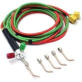 Mini Oxygen Torch Kit, Micro Oxygen Acetylene/Butane Gas Welding Torch with 5pc Tips for Jewelry Repair