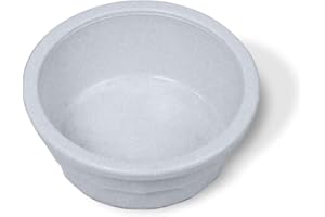 Van Ness Pets Crock Style Heavyweight Medium Bowl, 20 Ounce Food And Water Dish For Cats And Dogs, Greystone