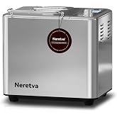 Neretva 20-in-1 2LB Bread Maker Metal Bread Machine with Dual Heater-Silver | Automatic Bread Maker Machine with Nonstick Ceramic Pan, Low Noise, Stainless Steel Breadmaker, 15H Timer &amp; 1H Keep Warm Set