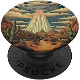 Alien Lover Flying Saucer UFO Extraterrestrial Cactus PopSockets Adhesive PopGrip
