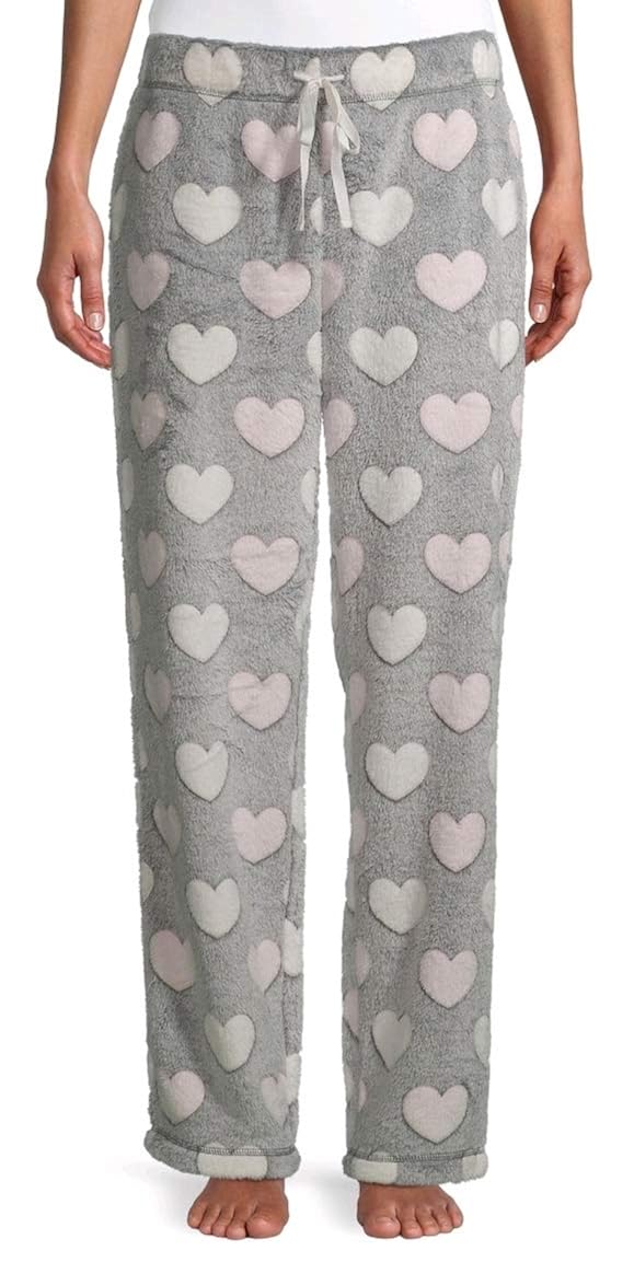 Buy Secret Treasures Hearts Grey Superminky Fleece Sleep Pajama Pants