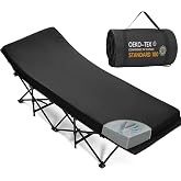 CYMULA Camping Cot Pad, Pad Only 2 Inch Memory Foam,Camping Pad for Folding Cot and Foldable Cot, Portable Roll Up Camp Gear for Car Camping Travel Tent, Non-Slip Waterproof Bottom, Removable Cover
