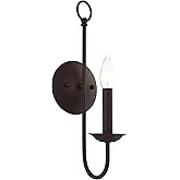 Livex Lighting 42681-07 Steel Wall Sconce for Home Decor; Stylish Wall Decor, 1 Light Fixture Bronze Finish