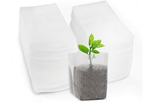 Non-woven Nursery Bags, EnPoint 200PCS 5x6 inch Fabric Planter for Plants Tree Seedling, Seed Starting Soil Transplant Pouches, Plant Grow Bags for Cutting Clones Home Garden Supply