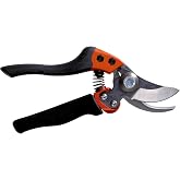 Bahco BAHPXR-M2-L ERGO Medium Left-Hand Bypass Pruning Shears, 3/4" Cut Cap | Rotating Elastomer Coated Handle, Straight Wrist Pruning, Hollow Inner Blade, Reduced Friction, Low-Fatigue Use, Left-Hand