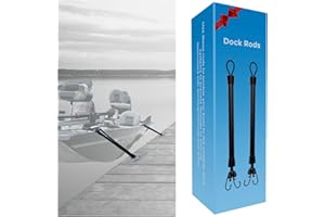 CSUPPCREA 16 Inch Dock Rods for Boat Mooring/Docking, Replacement for Dock Lines, Boat Accessories for Men, for Pontoon Boat and Jon Boat Owners