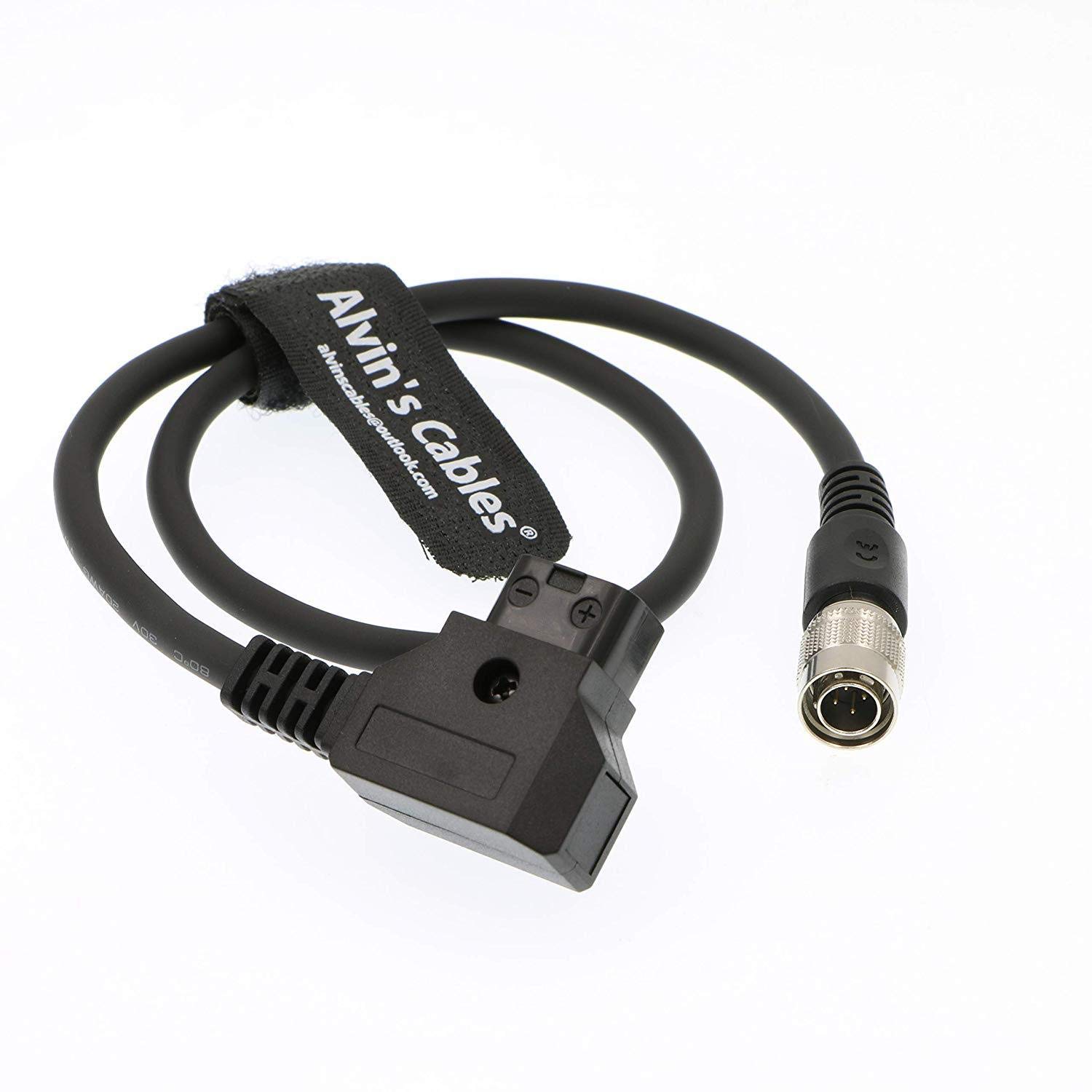 Alvin's Cables Hirose 4 Pin Male to D-Tap Power Cable for Sound Device ZAXCOM 45CM