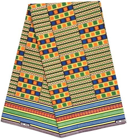 SUPREME WAX Holland KENTE KINTE Original African Print Fabric loincloth 6 YARDS 100% Cotton