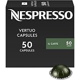Nespresso Vertuo, Il Caffe, Dark Roast, 50-Count Espresso Pods | Dark-Roast Coffee Capsules, Bold roasted cereal and nutty notes
