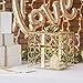 Cathy's Concepts Reception Gift Card Holder – Gold, Metal Construction, Glitter Accents, Perfect for Weddings, Graduations & More