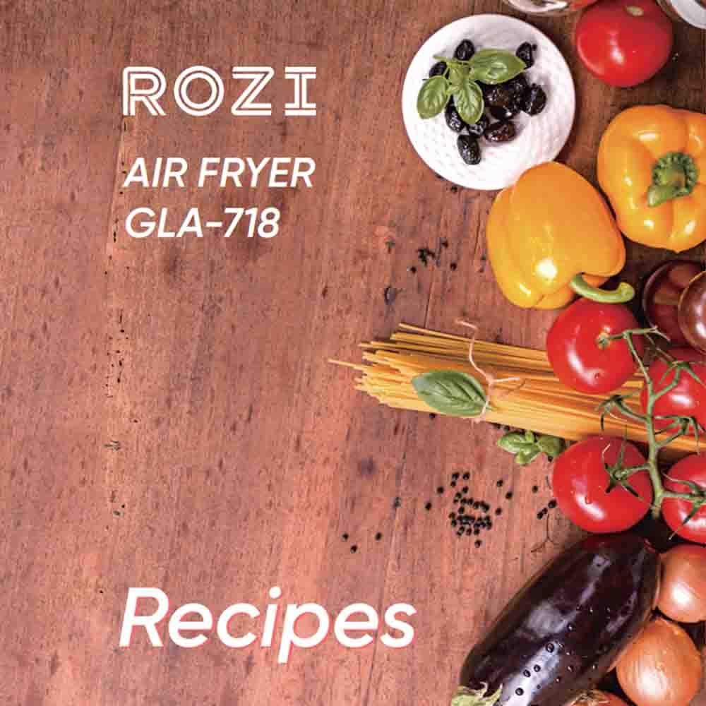 Rozi Air Fryer, 1800W Electric Hot Air Fryers XL 5.5QT, Oven & Oilless Cooker for Roasting, Programmable Air Fryer with 7 Cook Presets
