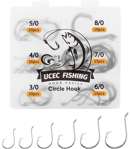 Eagle Claw Lazer Sharp L197 Circle Sea Offset Circle Hook 5/0 in 100 Pack : Sports & Outdoors