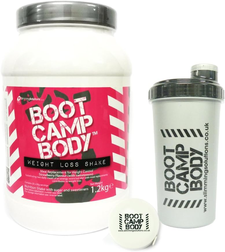 Weight Loss Shakes For Women, Strawberry Meal Replacement Shake with Shaker Bottle and Tape Measure