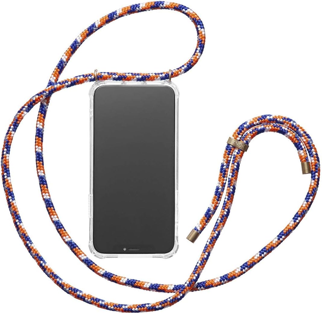 KNOK Crossbody case for Apple iPhone 7/8 Plus - Necklace Mobile Phone Cover with Cord Strap - Lanyard Case Holder - Mobile Phone Collar (Coast Guard)