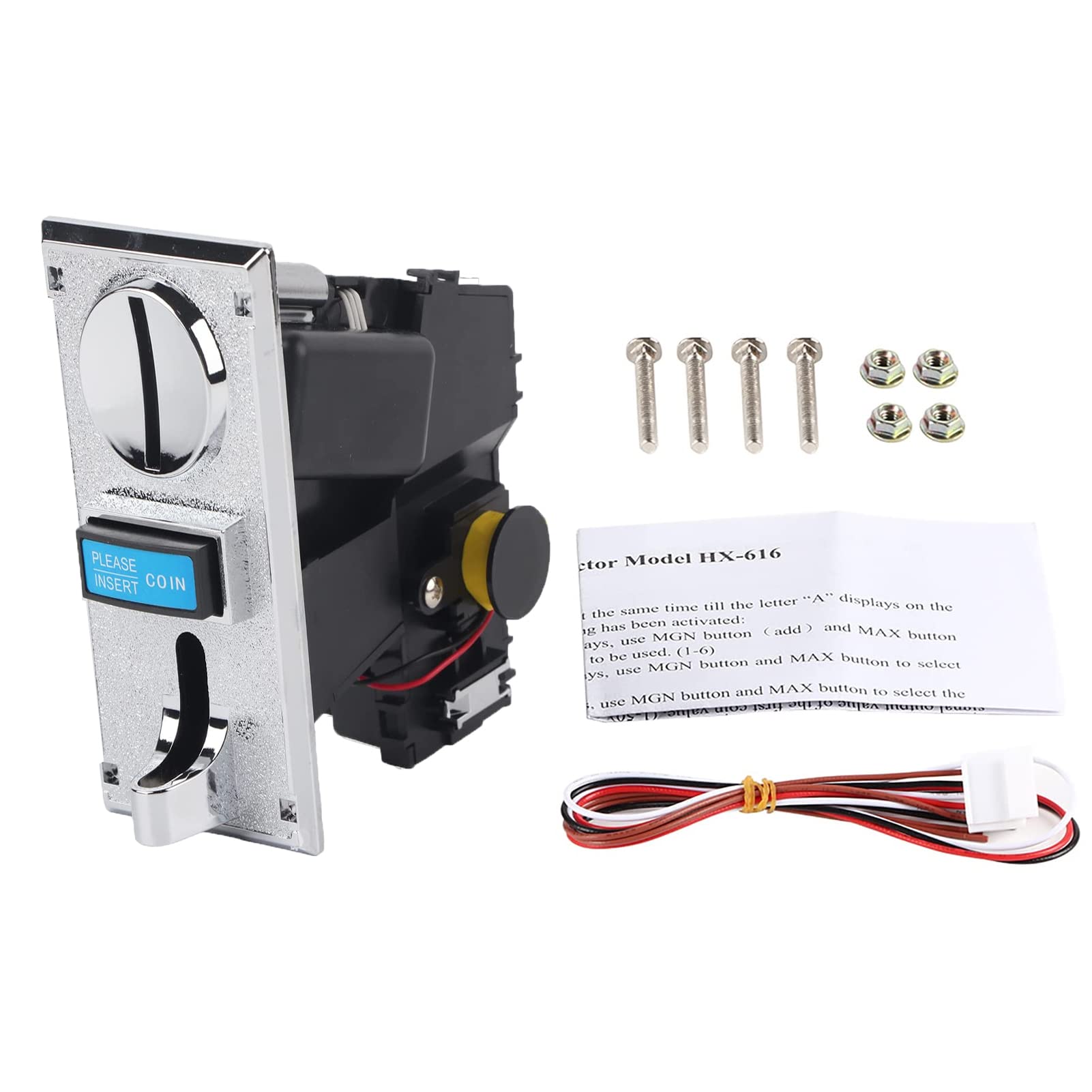 WANGCL Coin Operated Timer Controller Board Multi Coin Acceptor Selector Slot Compatible with Arcade Mechanism Vending Machine