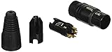 Neutrik NC4FX-B 4-Pin Female Cable, Black/Gold