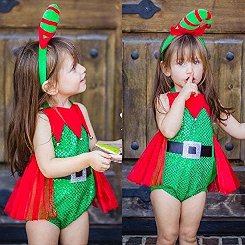 Christmas Costume Tutu Girls Elf Tutu Infant Baby Toddler Girls
