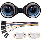 Waveshare 0.71inch Double Eye Round LCD Display Module, Compatible with Controller ESP32 Boards, 160&times;160 Resolution, SPI Interface, 65K Colors, IPS Panel, Embedded GC9D01 Driver