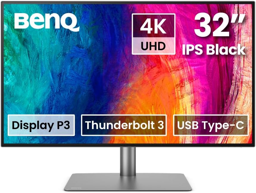 BenQ PD3225U 32" 4K UHD Monitor for Mac Designers Thunderbolt 3 IPS Display P3