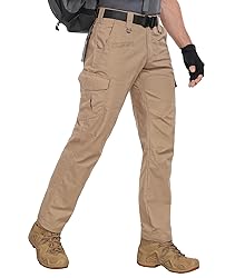 Zoofly Cargo Pants for Men Elastic Waist Ripstop