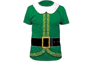ANIMATION SHOPS Santa's Elf Costume | Christmas Holiday Humor Adult T-Shirt