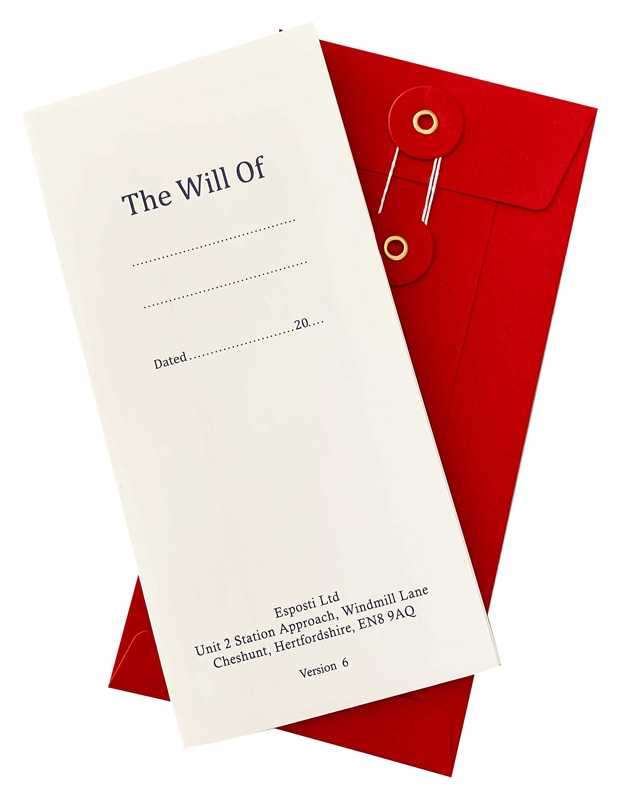 Last Will & Testament Forms | Will Writing Kit | 2025 Revised Latest Edition | Pack of 2 for 2 People | Includes Instructions How to Complete | 2 Quality Red Envelopes