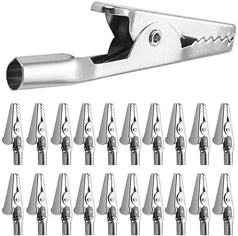 thumbnail image 2 of JABINCO Mini Metal Alligator Clips – Silver Tone, Nickel Plated, Spring Clamps – Multi-Pack For DIY, Auto, Home, Crafts 2 of 6