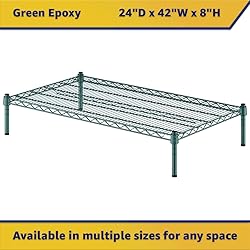Zedfire 24" x 42" x 8" Green Epoxy Wire Storage