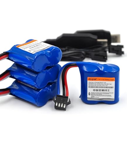 thumbnail image 2 of 7.4V 1100mAh Lithium Battery With USB Charger For H102 TX121 RC Boat Replacement 2 of 10