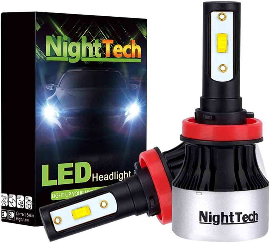 H1 H3 H4/HB2/9003 H7 LED headlight bulbs H11/H8/H9 9005/HB3/H10 9006/HB4 CSP chips Fog Light Conversion Kit High Beam/Low beam 7200LM white 6500K Auto front bulb car Headlamp,H11/H8/H9