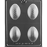 Grandmama's Goodies S127 3D Football Chocolate Candy Soap Mold with Exclusive Molding Instructions