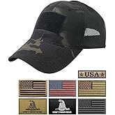 Uphily Tactical Operator Caps with Patches for Men