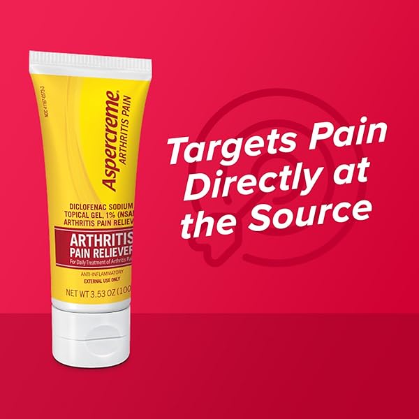 ASPERCREME ARTHRITIS PAIN RELIEF GEL FOR ARTHRITIS & JOINT PAIN, NON-STEROIDAL ANTI-INFLAMMATORY TOPICAL GEL WITH MAX-STRENGTH DICLOFENAC SODIUM, 100 G
