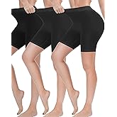 Reamphy 3 Pack Slip Shorts for Women Under Dress,Comfortable Smooth Yoga Shorts,Workout Biker Shorts