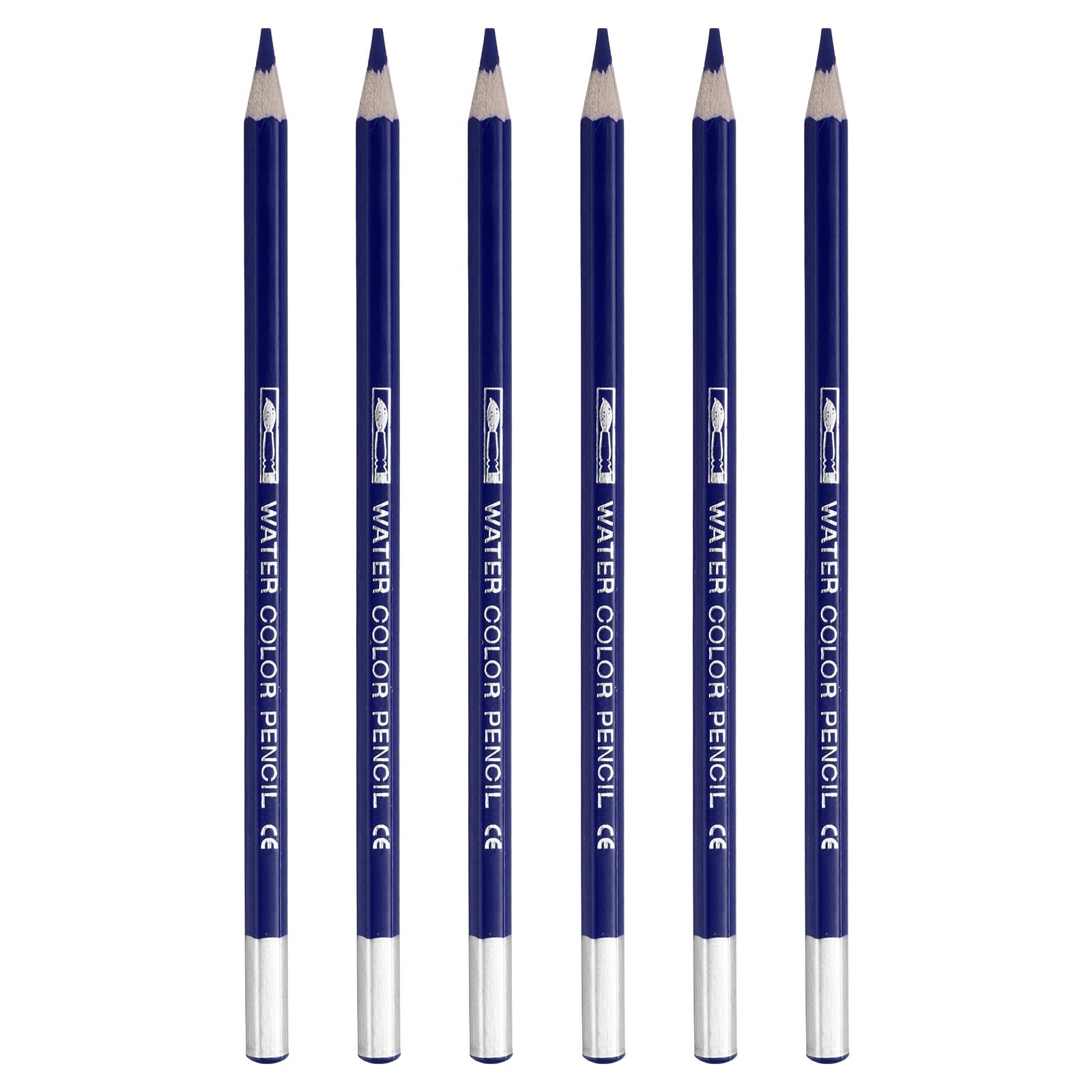 PATIKIL Watercolor Pencil, 6Pcs Water Soluble Pencils for Blending, Coloring, Sketch Drawing, Painting, Dark Blue