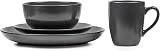 Dawsons Living Dinnerware Set Ceramic Amalfi 16 Piece Charcoal view 3