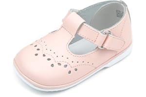 L'AMOUR Birdie Leather T-Strap Stitched Mary Jane | Baby Shoes