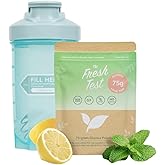 The Fresh Test 75g Powder Drink Mix & Premium Shaker Bottle Bundle, BPA-Free, Leak-Proof, Easy to Use