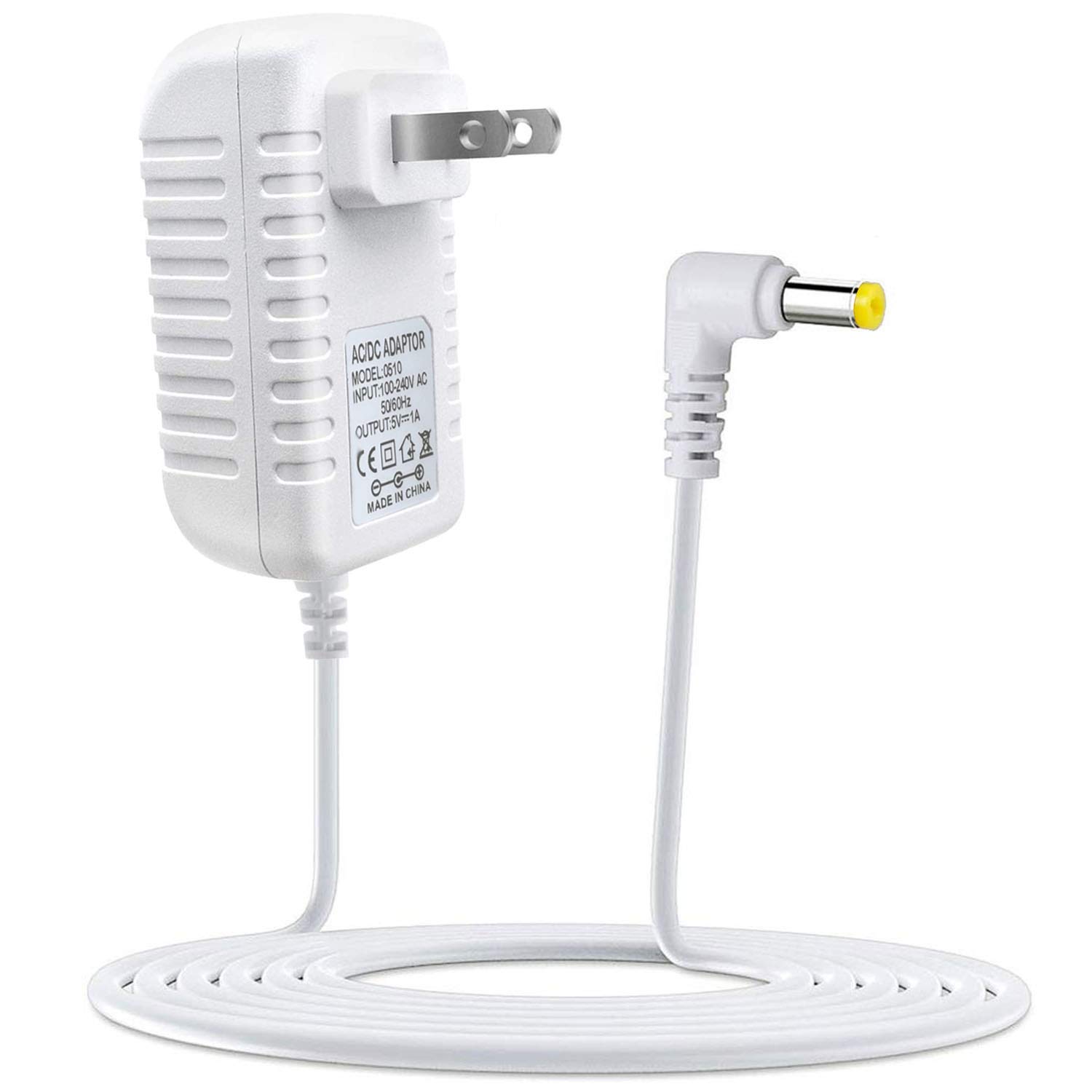 Photo 1 of Digital Alarm Clock Cord, AC/DC 5V Power Adapter Compatible with JALL/SVINZ/SSYA 8inch Large Screen Display Digital Calendar Alarm Day Clock Power Supply