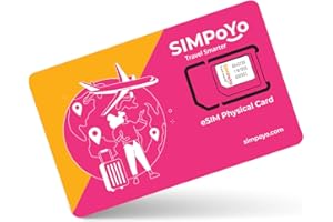 Physical eSIM Card For GL.iNet Router Only - Travel eSIM With Global 4G / 5G Networks, Free 1GB For US/EU+100MB Global Data, Physical Activation, Tethering, Data Only, Perfect For International Travel