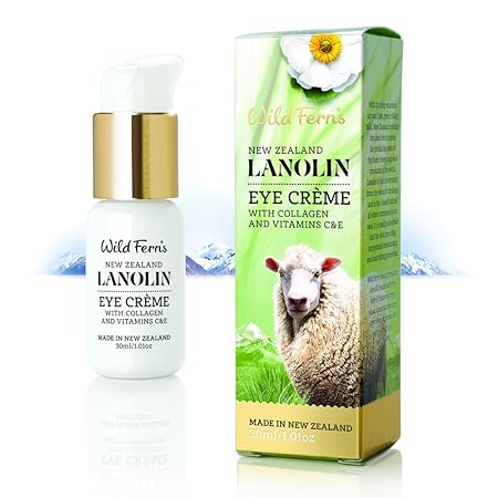 Wild Ferns Lanolin Eye Creme mit Collagen & Vitamine C & E