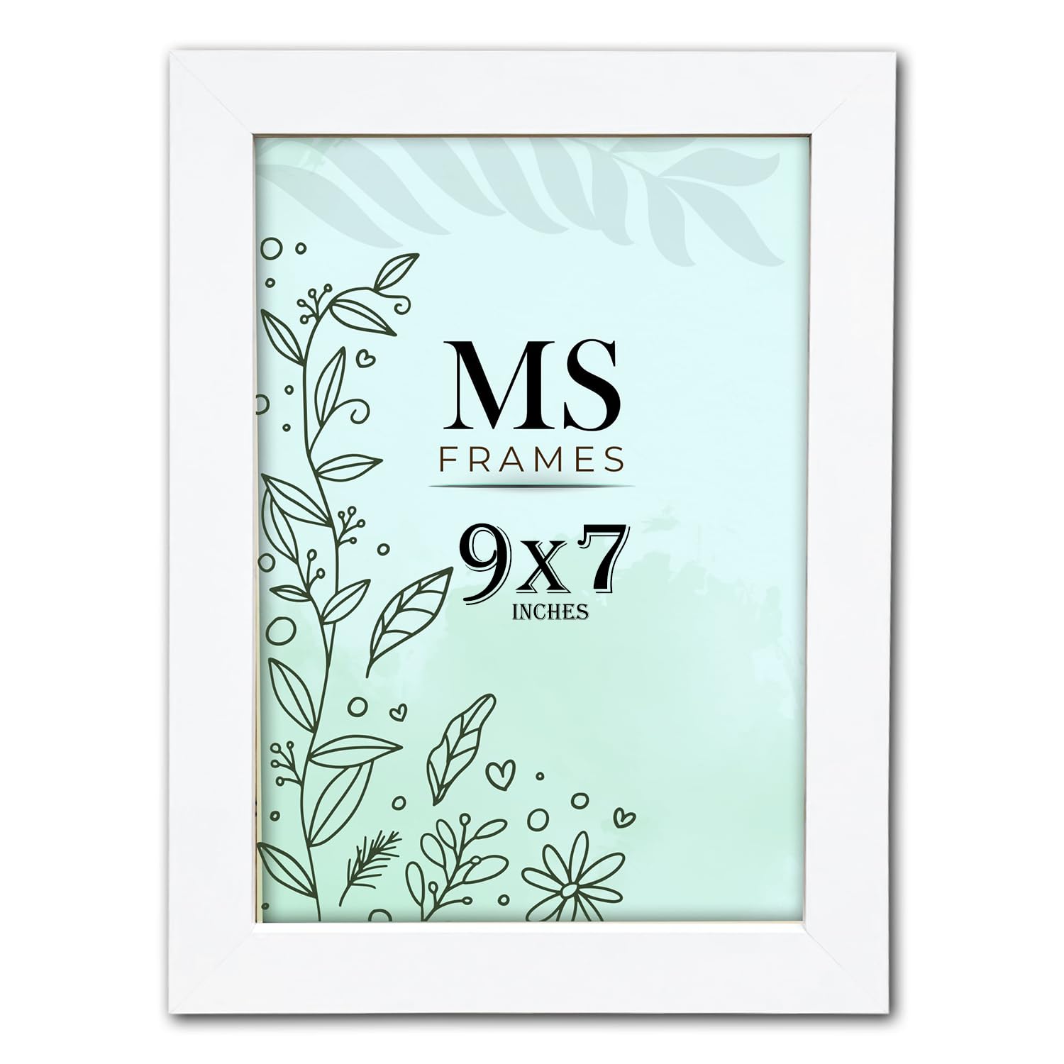 AI Decor 9x7 Inch White Picture Frames (22.9x17.8 cm) Poster Frame - Clear Acrylic Display Poster MDF Wooden Portrait/Panoramic - Flat Wall Mount Hang Hooks & Free Tabletop Stand