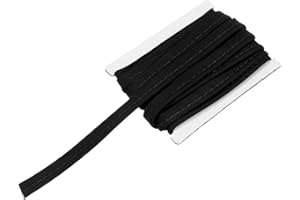 MECCANIXITY Piping Cord Trim 6 Yards 1/2 Inch Piping Tape for Sewing DIY Crafting Fabric Edge Trim Black