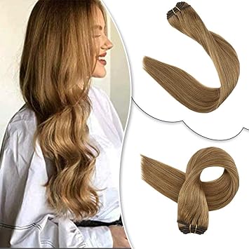 Runature 12 Straight Hair Bundles 1pcs 100g Gold Brown 10 Color