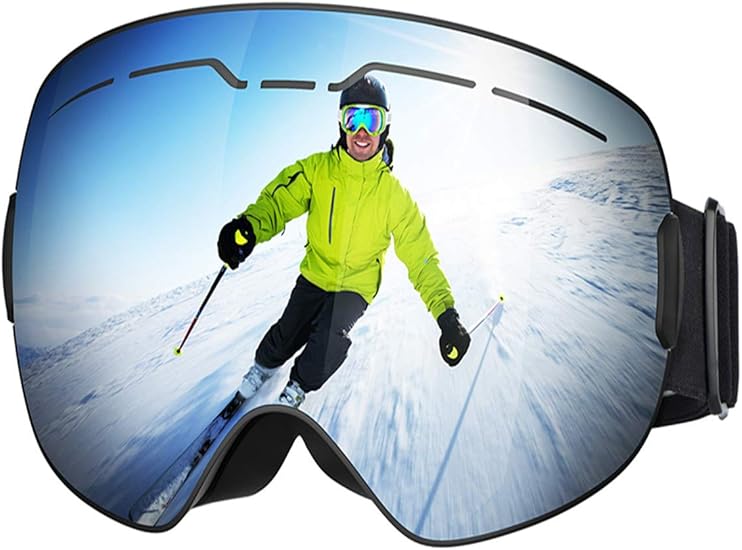 skiing with glasses