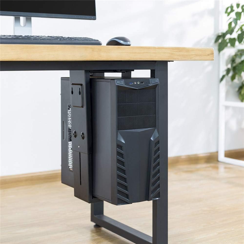 Amazon デスクマウントの下のcpuホルダー 360 回転可能な頑丈なコンピュータータワーホルダー付きの調節可能なウォールpcマウント最大22ポンドを収納でき ほとんどのpcまたはコンピューターケースに適合 食器棚 オンライン通販