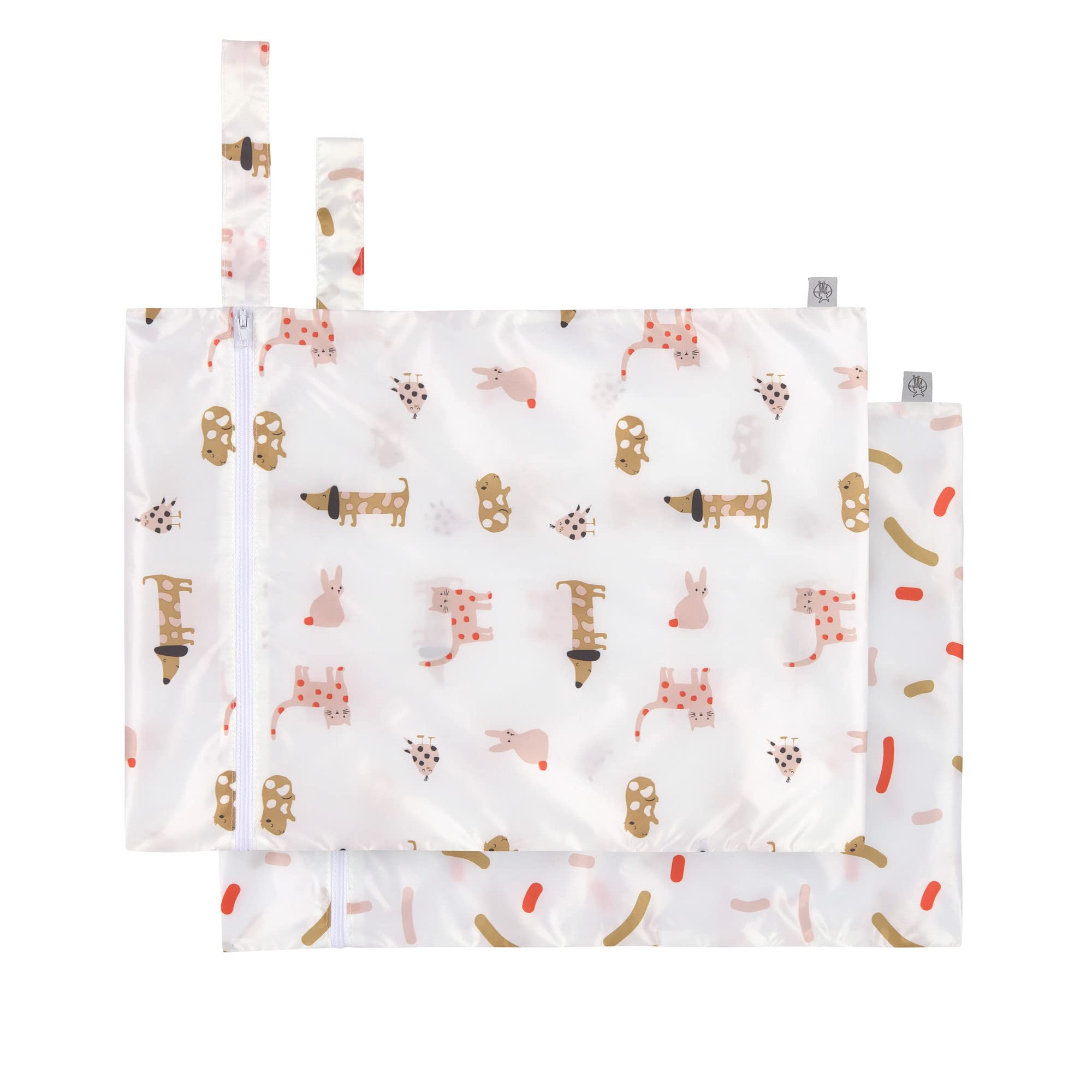 LÄSSIG Reusable Wet Bag 2 Pieces/Wet Bag Little Mateys Spicy Orange