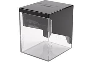 Gamegenic Bastion 100+ XL Deck Box - Compact, Secure, and Perfectly Organized for Your Trading Cards! Safely Protects 100+ Double-Sleeved Cards, Black/Clear Color, Made