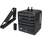 KING KB2410-1-B2-ECO KB ECO2S Garage Heater w/Bracket, Thermostat and Remote Control, 10000W / 240V, Gray