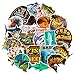 Go Fishing Stickers[65PCS], Cool Outdoor Adventure Stickers for Tackle Box Laptop Phone Computer Tool Box Water Bottle Luggage Storage Car, Waterproof Graffiti Decals for Fisherman Fishing Enthusiast